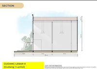 a diagram showing the layout of a section of a building