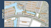 a map showing the location of a new development